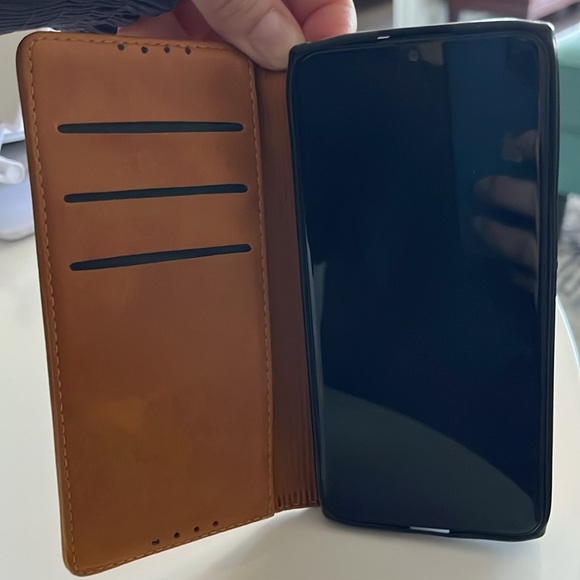 Sony Xperia XA1 Wallet Case, card holder, magnetic close, brown, camel brown - Picture 4 of 13